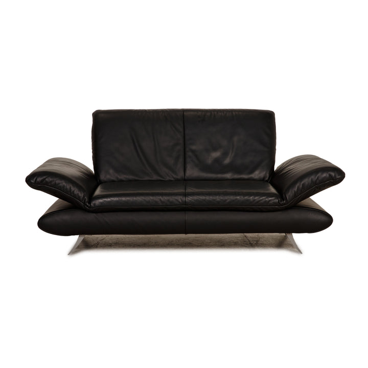 Koinor Rossini Leather Two Seater Black Sofa Couch Function