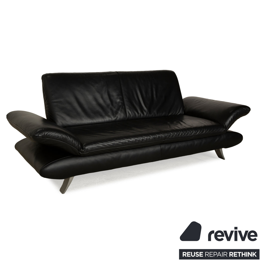 Koinor Rossini Leder Zweisitzer Schwarz Sofa Couch Funktion