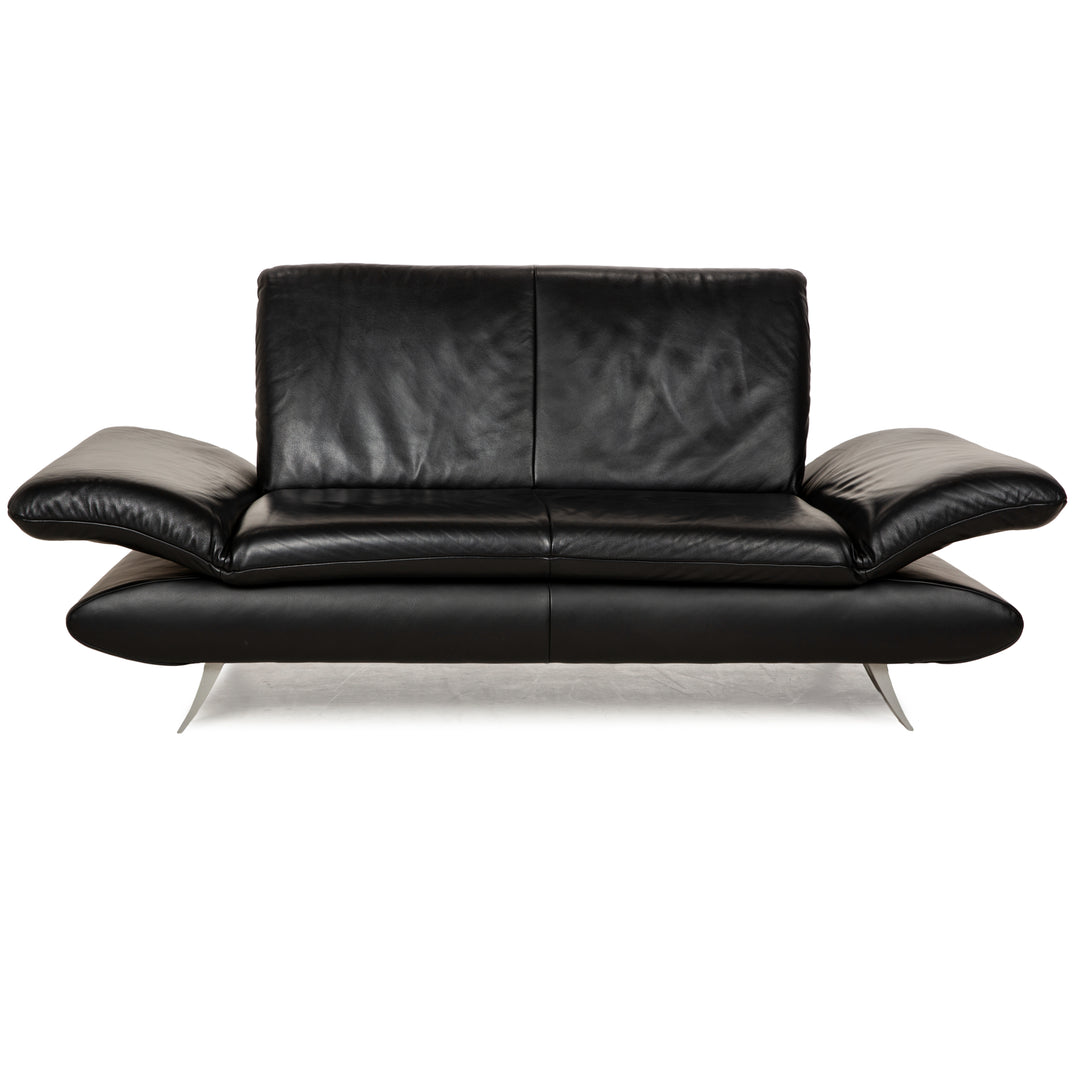Koinor Rossini Leder Zweisitzer Schwarz Sofa Couch manuelle Funktion