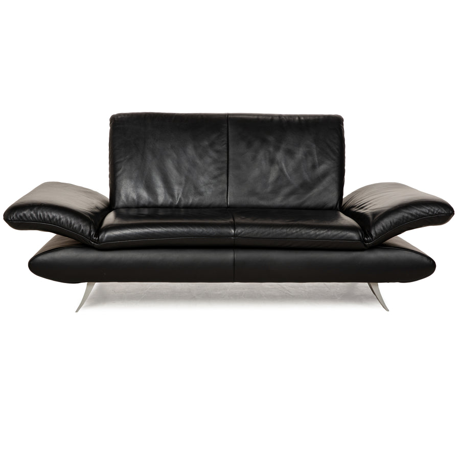 Koinor Rossini Leder Zweisitzer Schwarz Sofa Couch manuelle Funktion