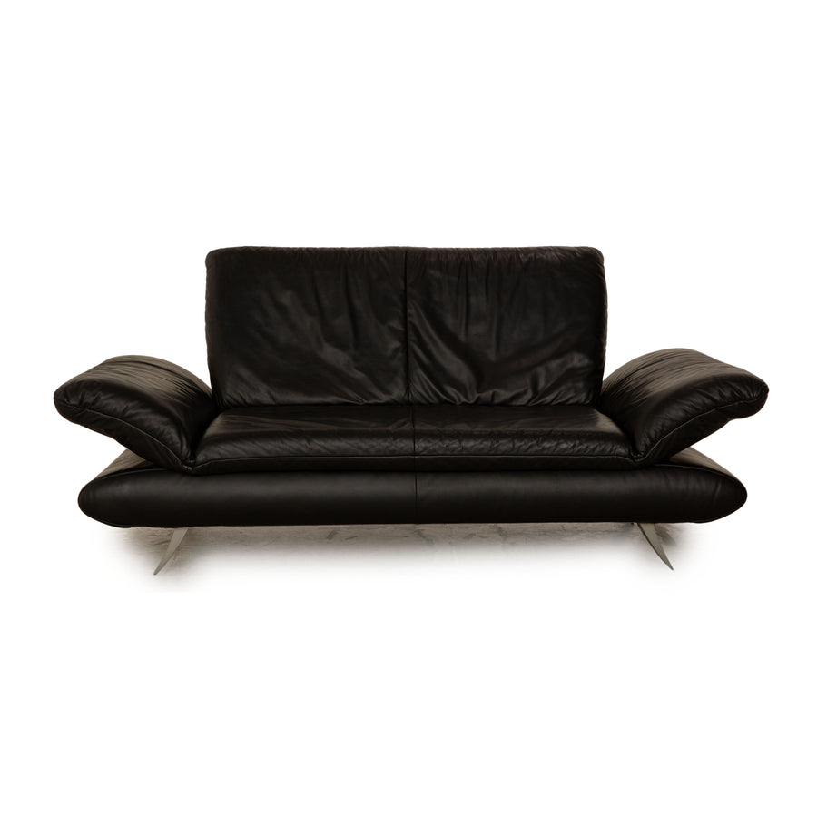 Koinor Rossini Leder Zweisitzer Schwarz Sofa Couch manuelle Funktion