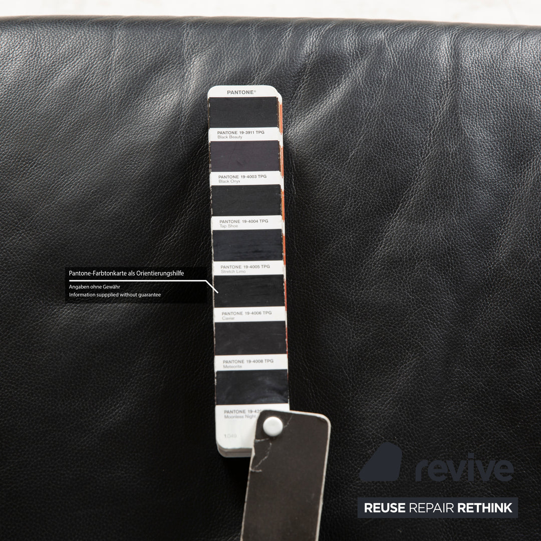 Koinor Rossini Leder Zweisitzer Schwarz Sofa Couch manuelle Funktion