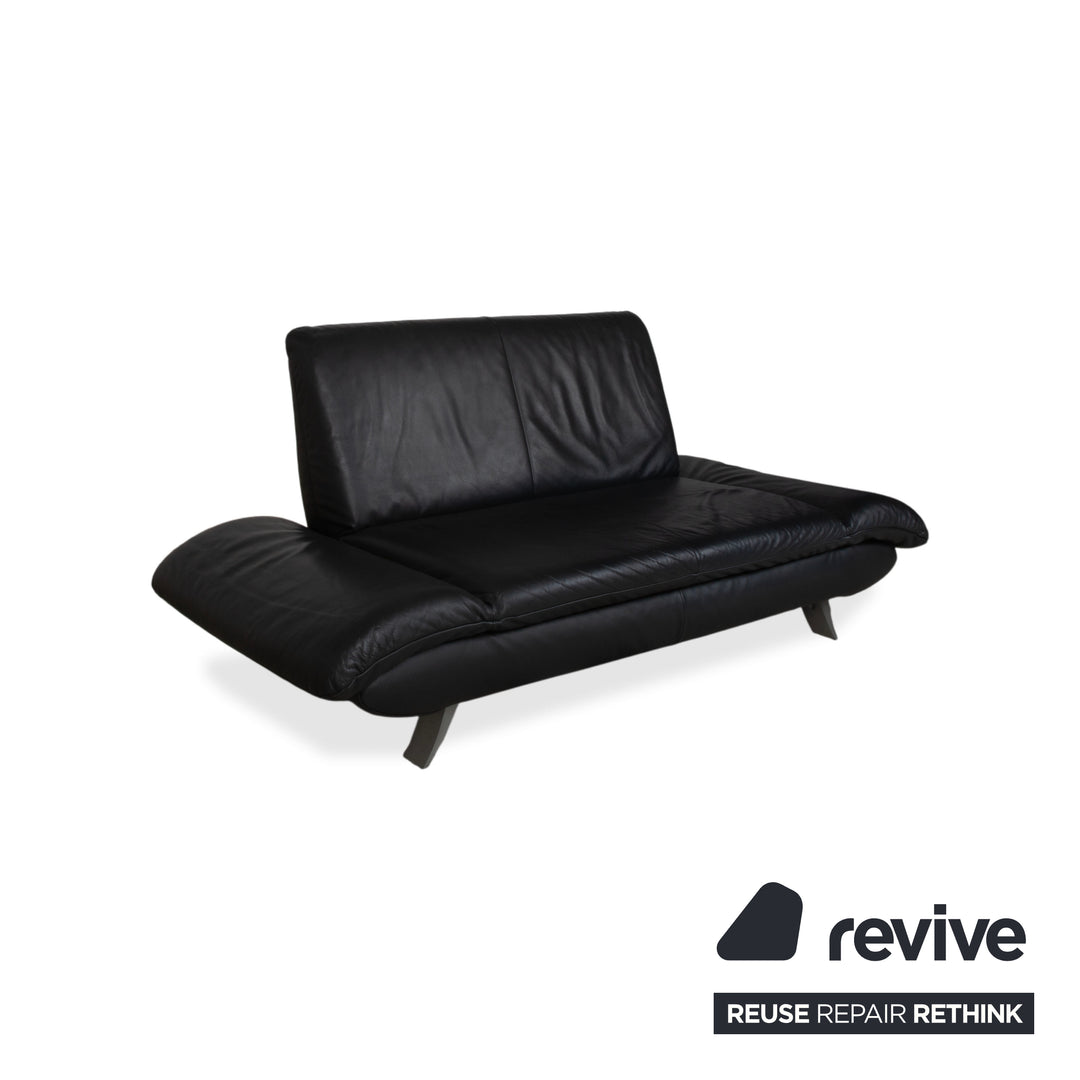 Koinor Rossini Leder Zweisitzer Schwarz Sofa Couch