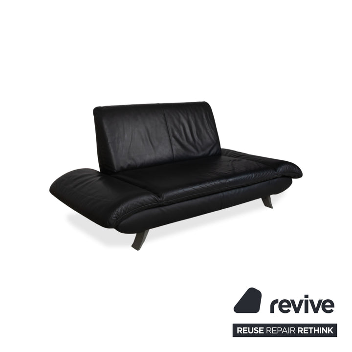 Koinor Rossini Leder Zweisitzer Schwarz Sofa Couch
