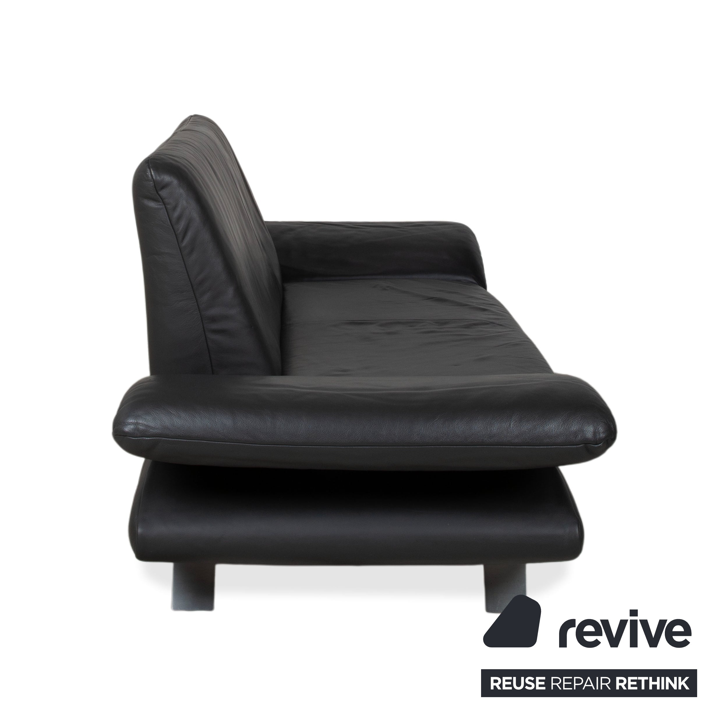 Koinor Rossini Leder Zweisitzer Schwarz Sofa Couch