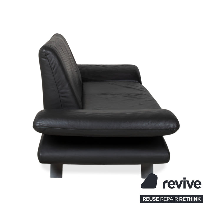 Koinor Rossini Leder Zweisitzer Schwarz Sofa Couch