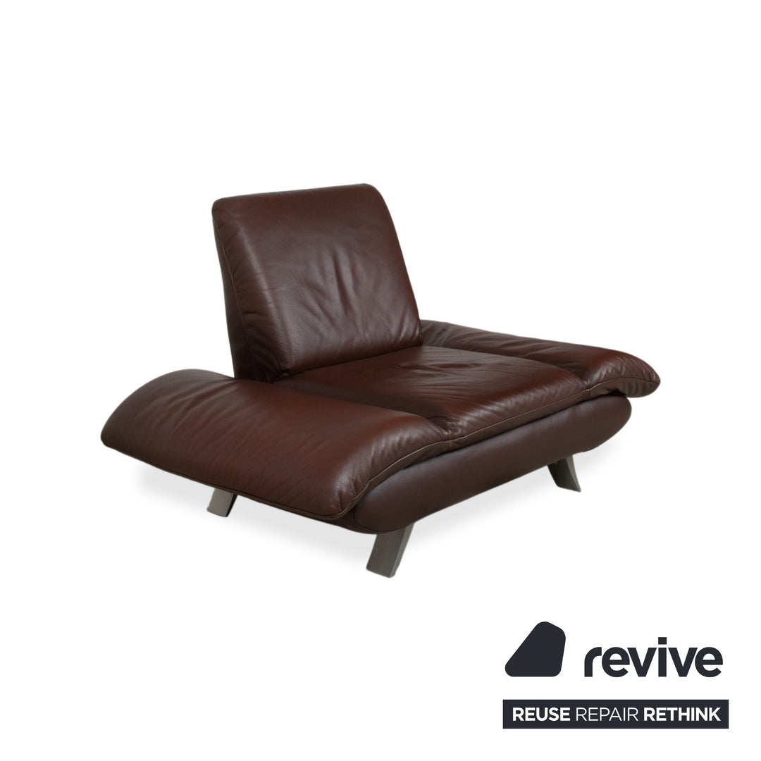 Koinor Rossini Leder Zweisitzer Sessel Braun manuelle Funktion Sofa Couch