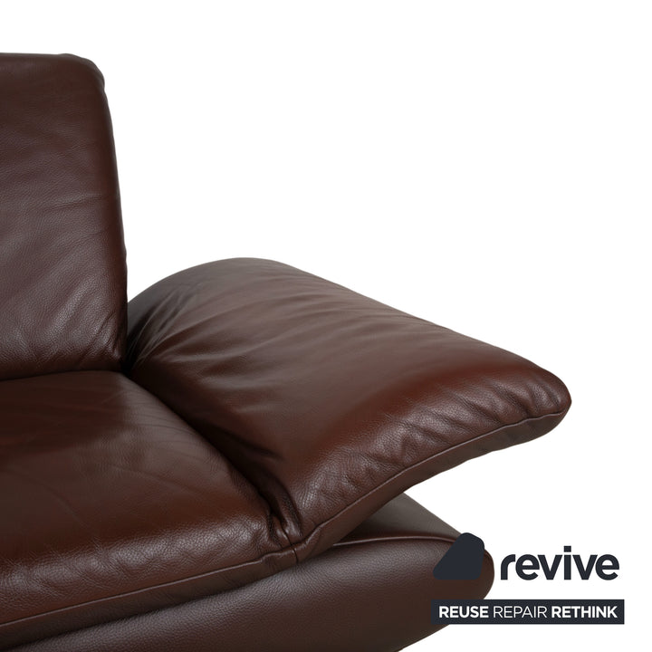 Koinor Rossini Leder Zweisitzer Sessel Braun manuelle Funktion Sofa Couch