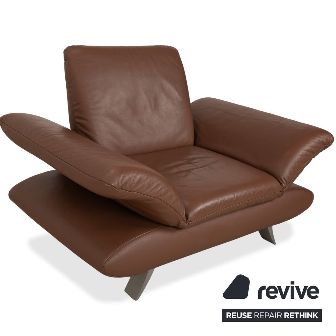 Koinor Rossini Leder Zweisitzer Sessel Braun manuelle Funktion Sofa Couch