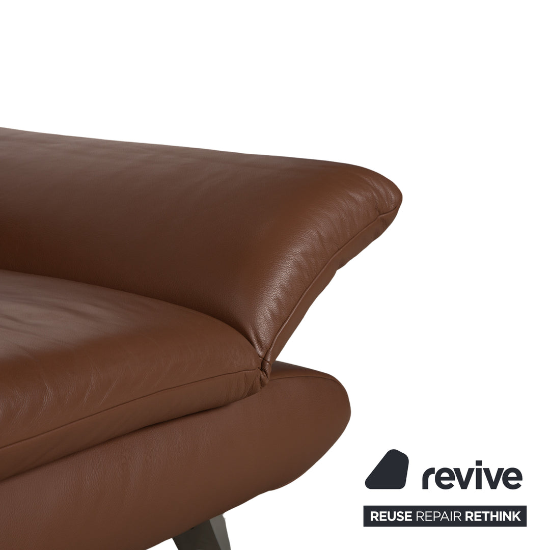 Koinor Rossini Leder Zweisitzer Sessel Braun manuelle Funktion Sofa Couch