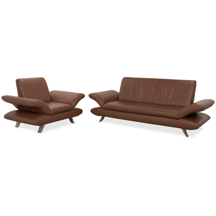 Koinor Rossini Leder Zweisitzer Sessel Braun manuelle Funktion Sofa Couch