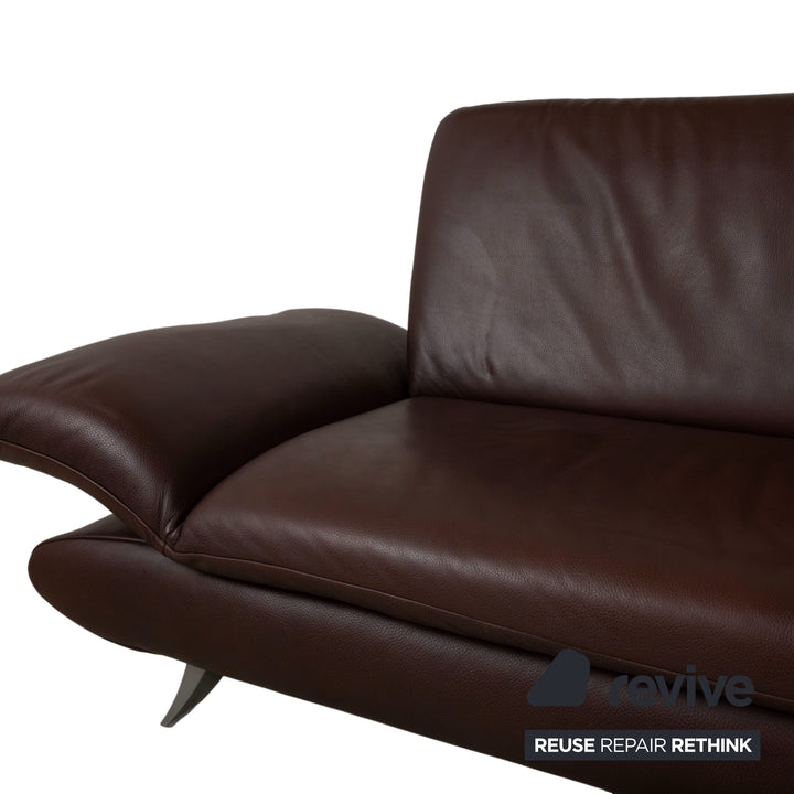 Koinor Rossini Leder Zweisitzer Sessel Braun manuelle Funktion Sofa Couch