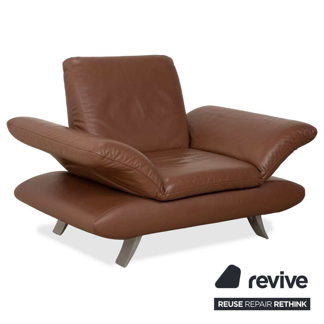 Koinor Rossini Leder Zweisitzer Sessel Braun manuelle Funktion Sofa Couch