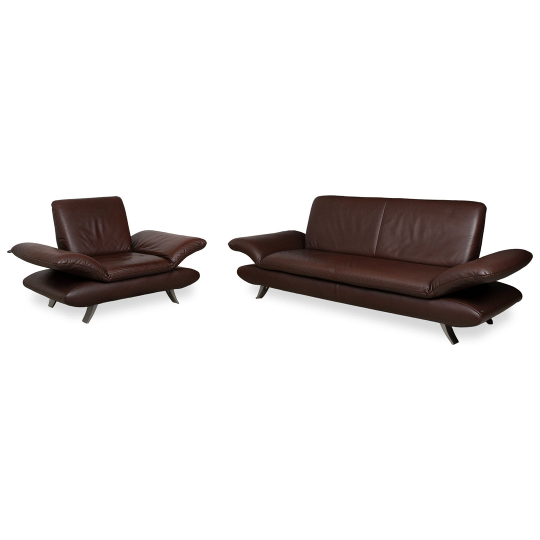 Koinor Rossini Leder Zweisitzer Sessel Braun manuelle Funktion Sofa Couch