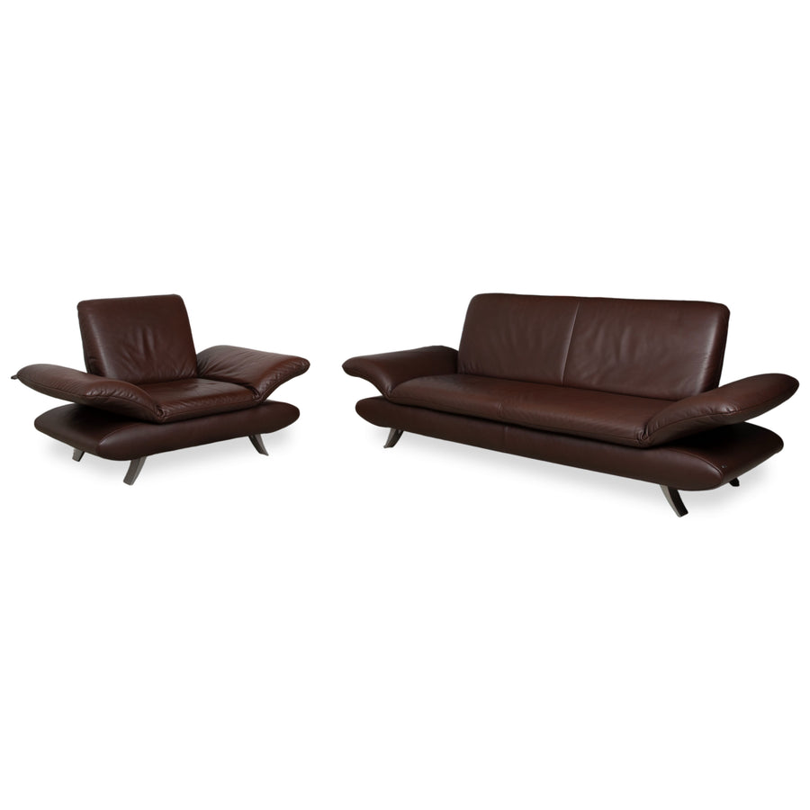 Koinor Rossini Leder Zweisitzer Sessel Braun manuelle Funktion Sofa Couch