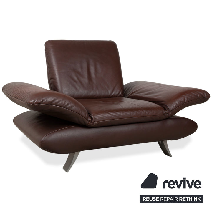 Koinor Rossini Leder Zweisitzer Sessel Braun manuelle Funktion Sofa Couch
