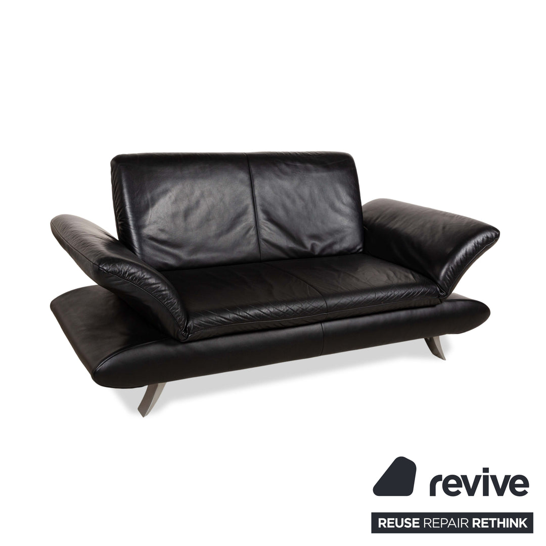 Koinor Rossini Leder Zweisitzer Sofa Couch Schwarz manuelle Funktion