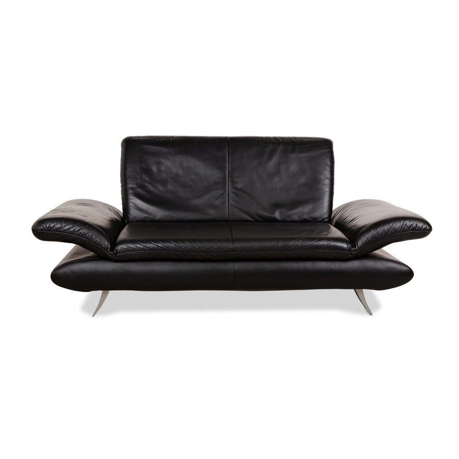 Koinor Rossini Leder Zweisitzer Sofa Couch Schwarz manuelle Funktion