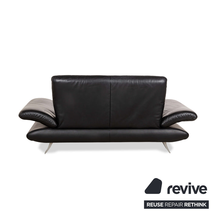 Koinor Rossini Leder Zweisitzer Sofa Couch Schwarz manuelle Funktion