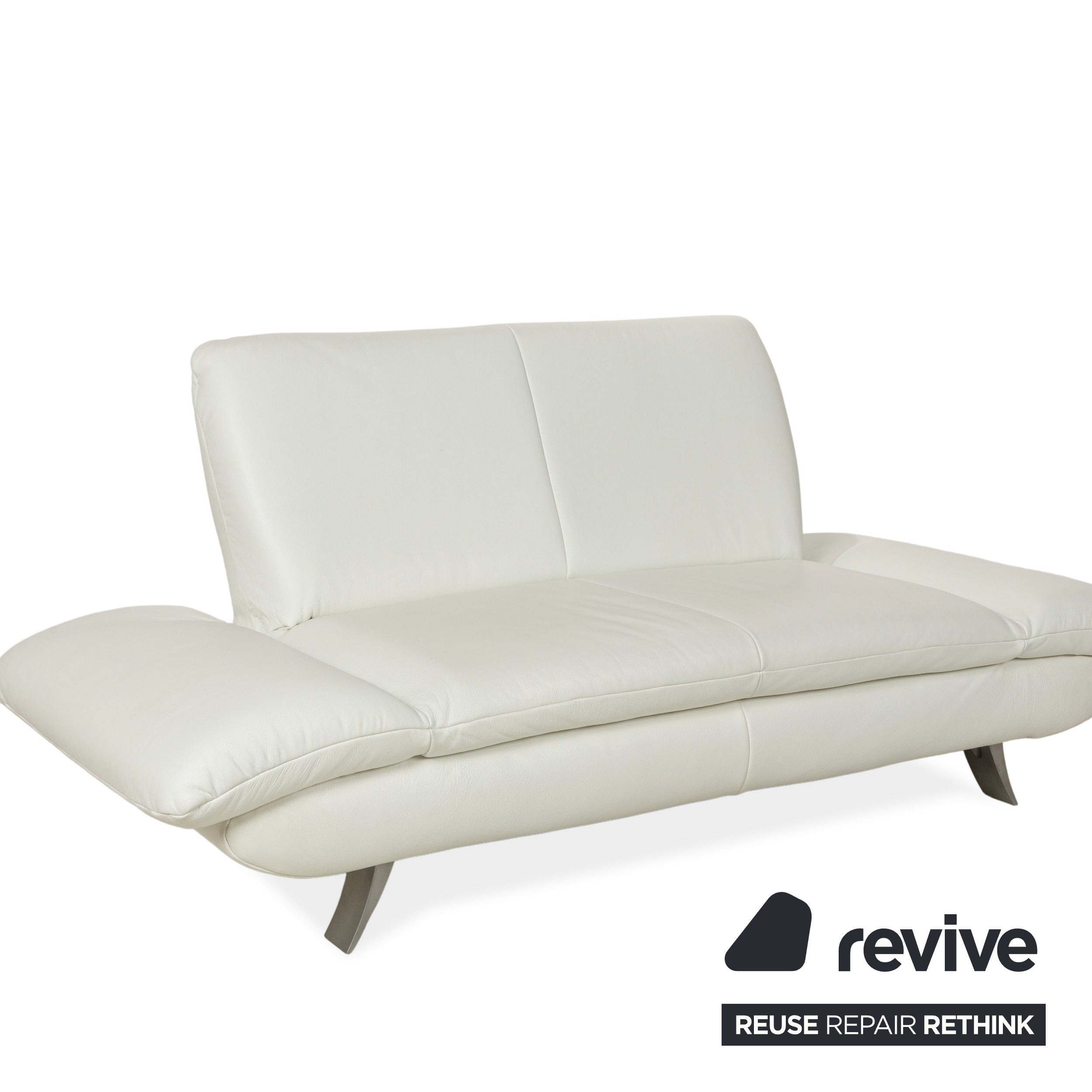 Koinor Rossini Leder Zweisitzer Weiß manuelle Funktion Sofa Couch