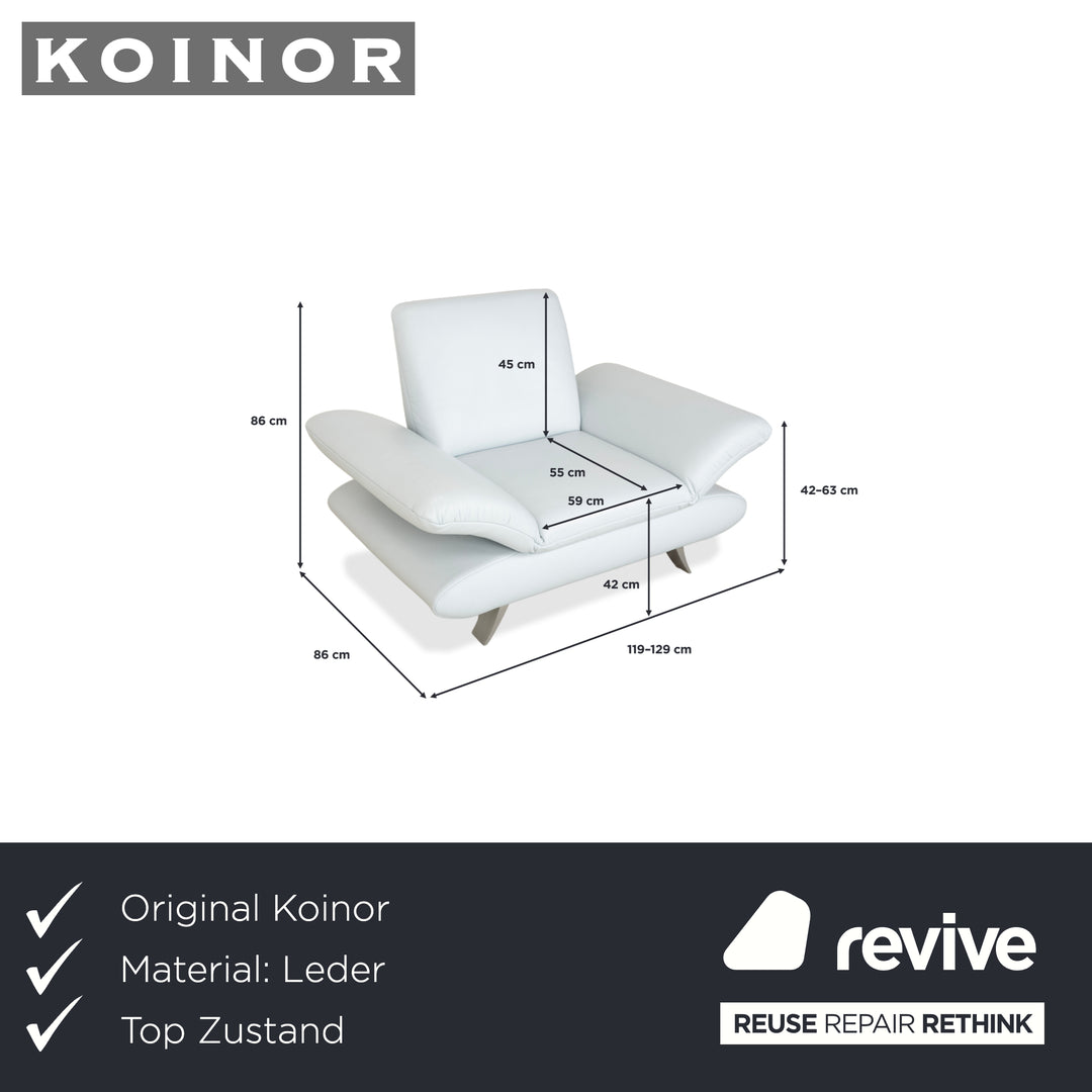 Fauteuil Koinor Rossini, bleu clair, fonction manuelle