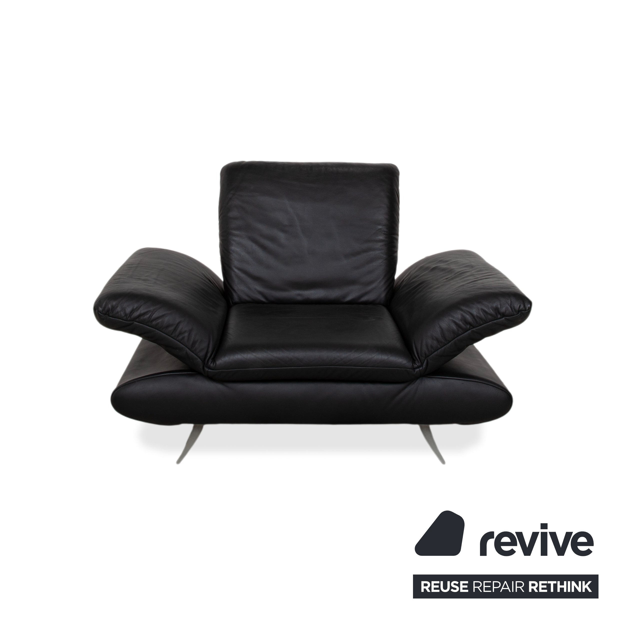 Koinor Rossini Armchair Leather Sofa Black Manual Function