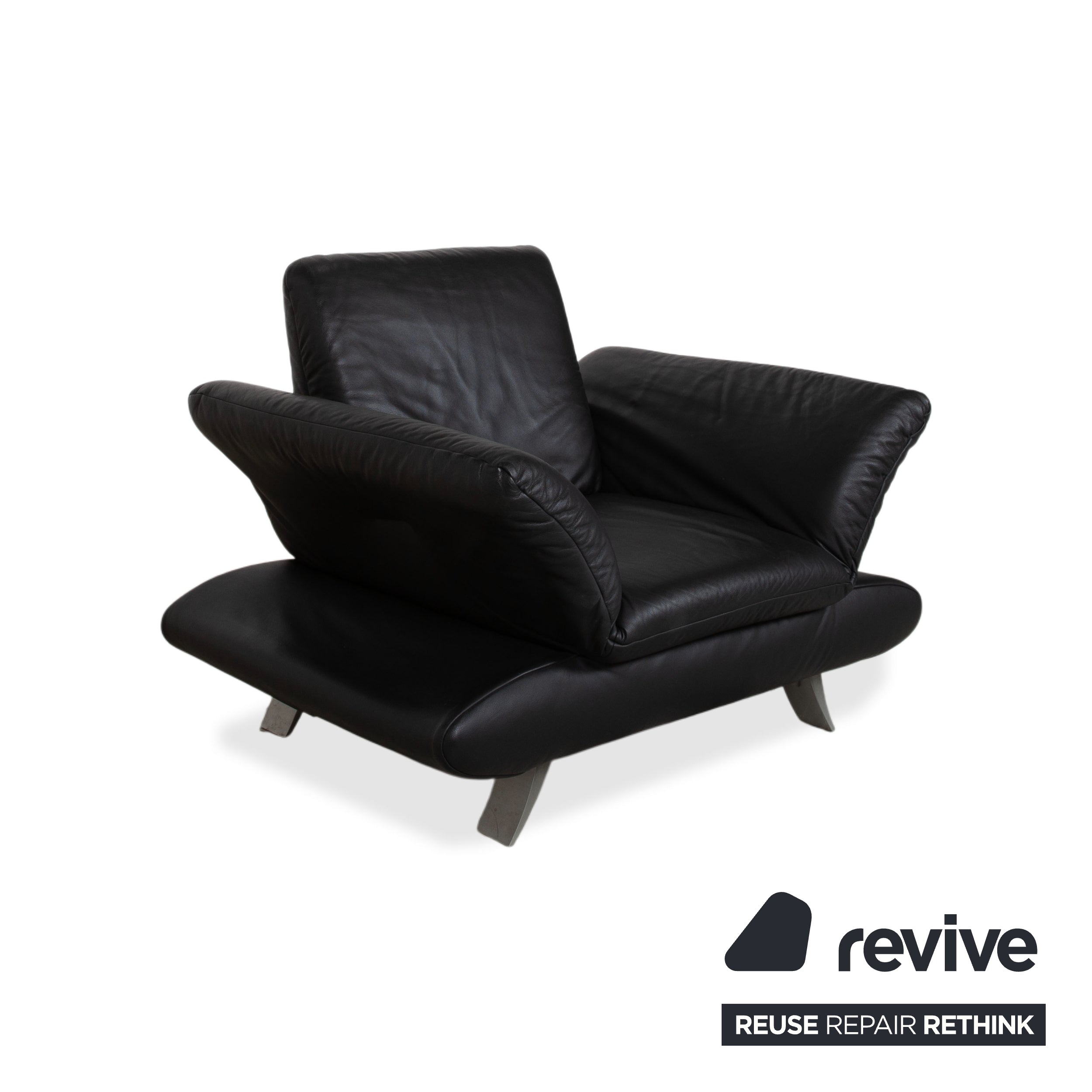 Koinor Rossini Armchair Leather Sofa Black Manual Function