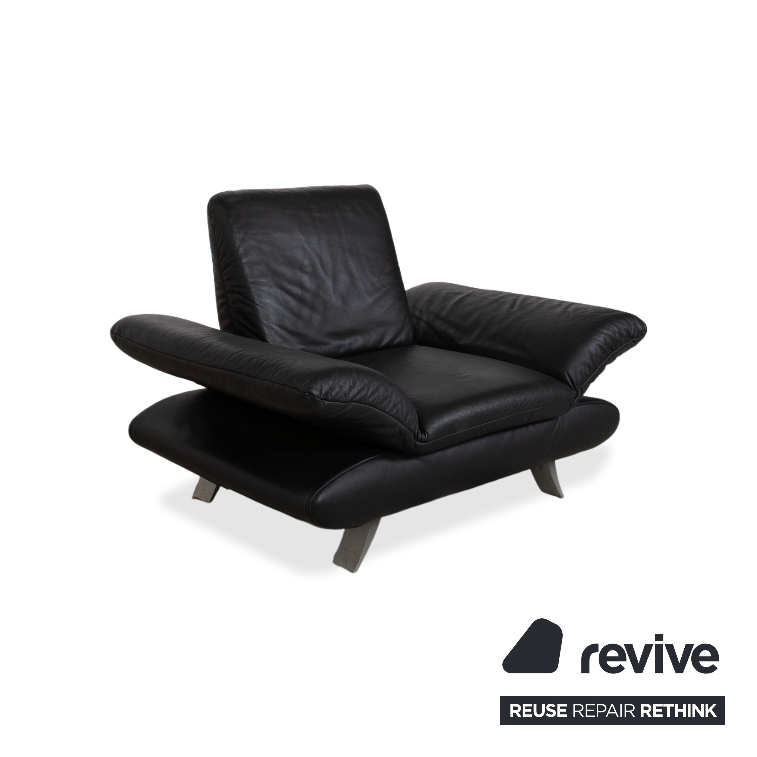 Koinor Rossini Armchair Leather Sofa Black Manual Function