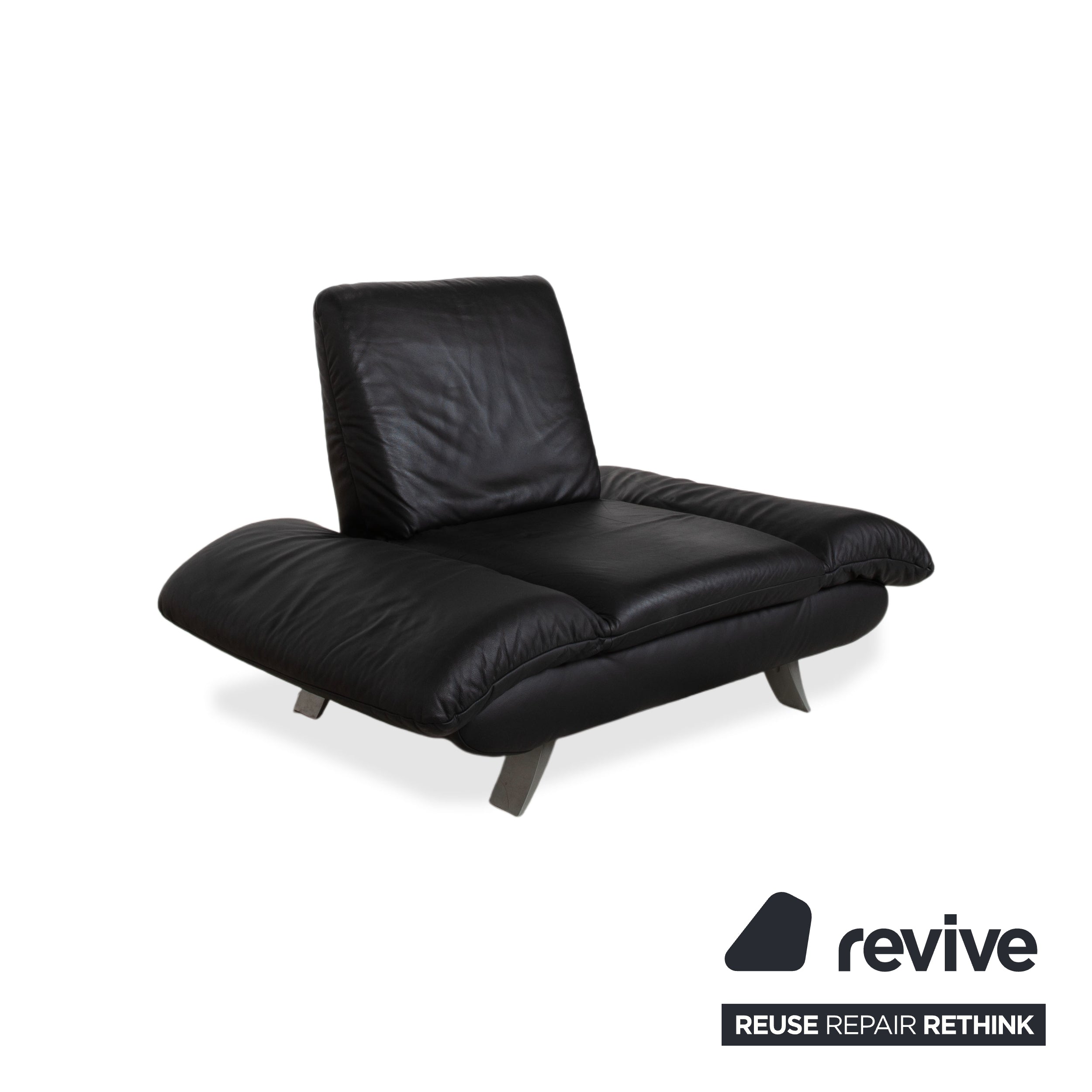 Koinor Rossini Armchair Leather Sofa Black Manual Function