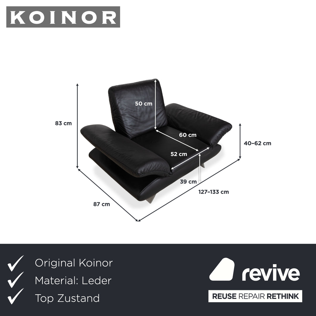 Koinor Rossini Sessel Leder Sofa Schwarz manuelle Funktion