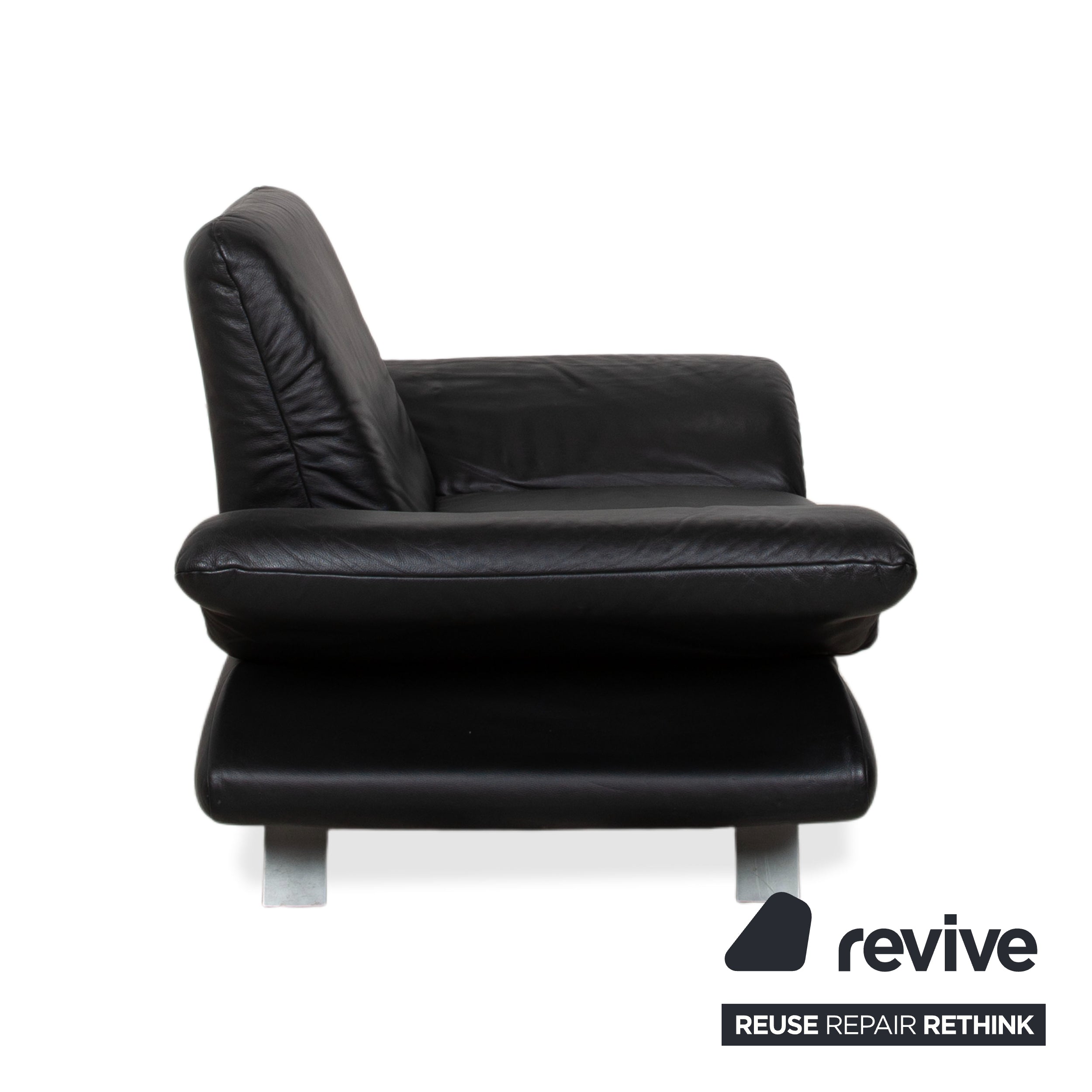 Koinor Rossini Armchair Leather Sofa Black Manual Function