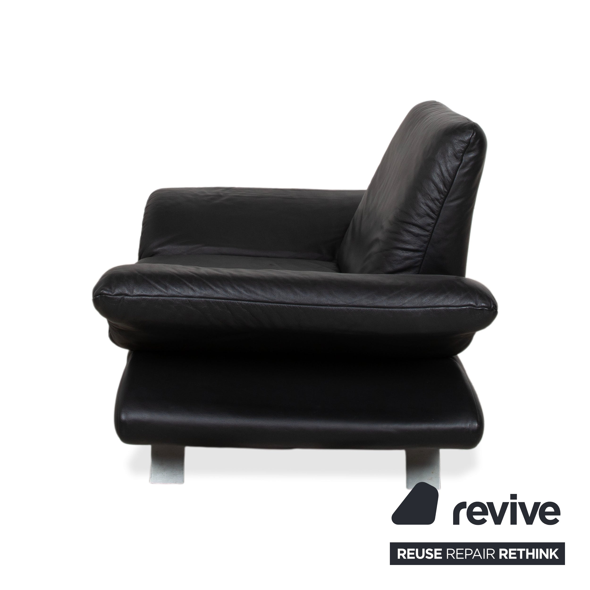 Koinor Rossini Armchair Leather Sofa Black Manual Function