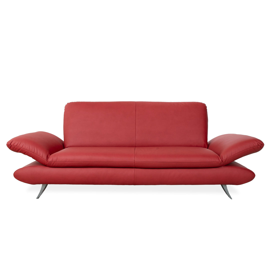 Koinor Rossini veganes Leder Dreisitzer Rot manuelle Funktion Sofa Couch