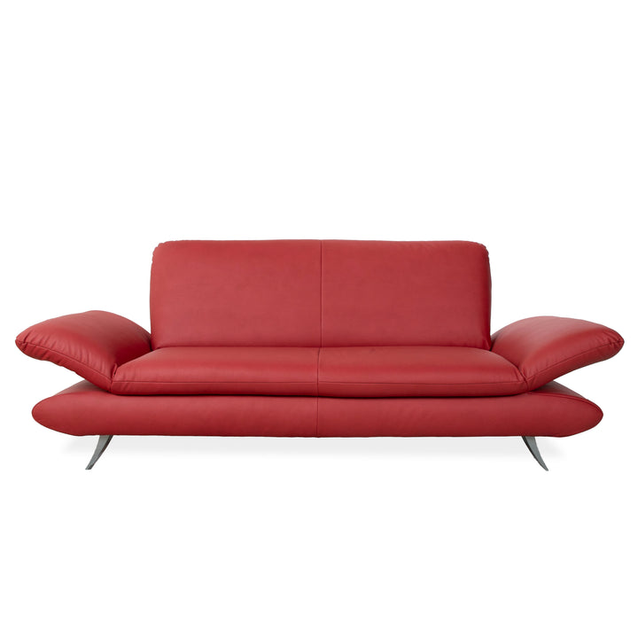 Koinor Rossini veganes Leder Dreisitzer Rot manuelle Funktion Sofa Couch