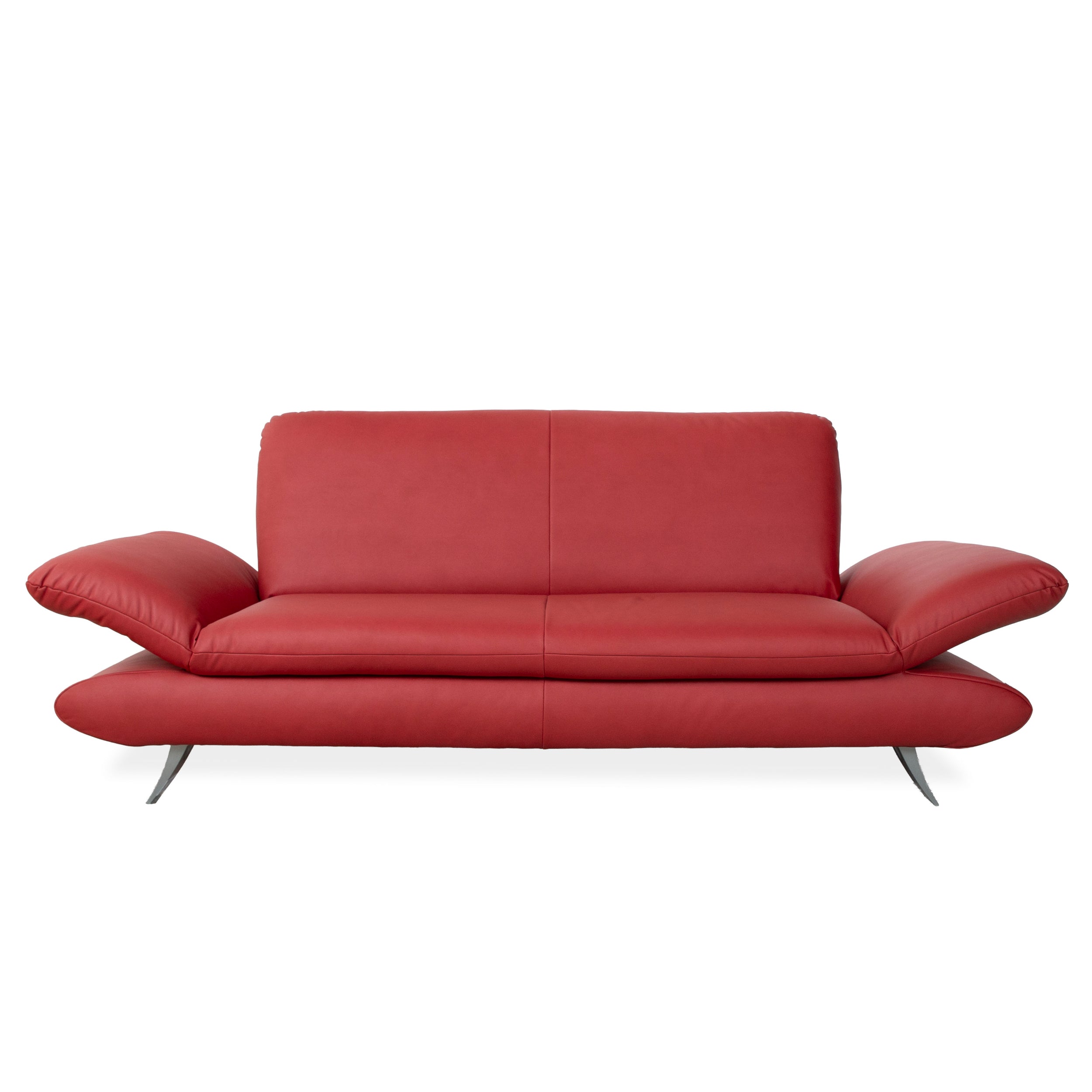 Koinor Rossini vegansk læder trepersoners rød manuel funktion sofa