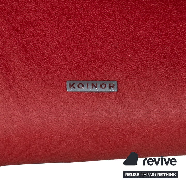 Koinor Rossini veganes Leder Dreisitzer Rot manuelle Funktion Sofa Couch