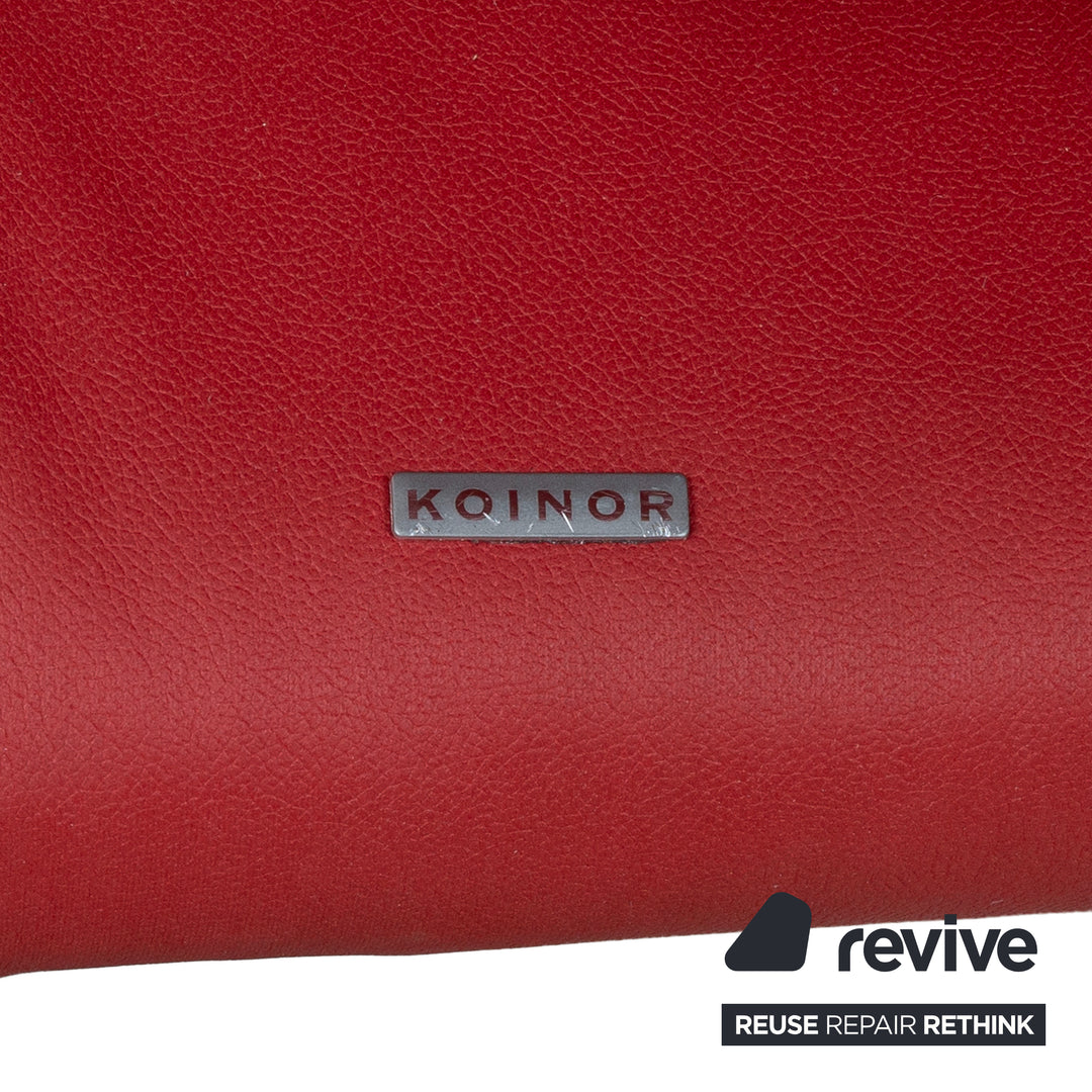 Koinor Rossini veganes Leder Dreisitzer Rot manuelle Funktion Sofa Couch