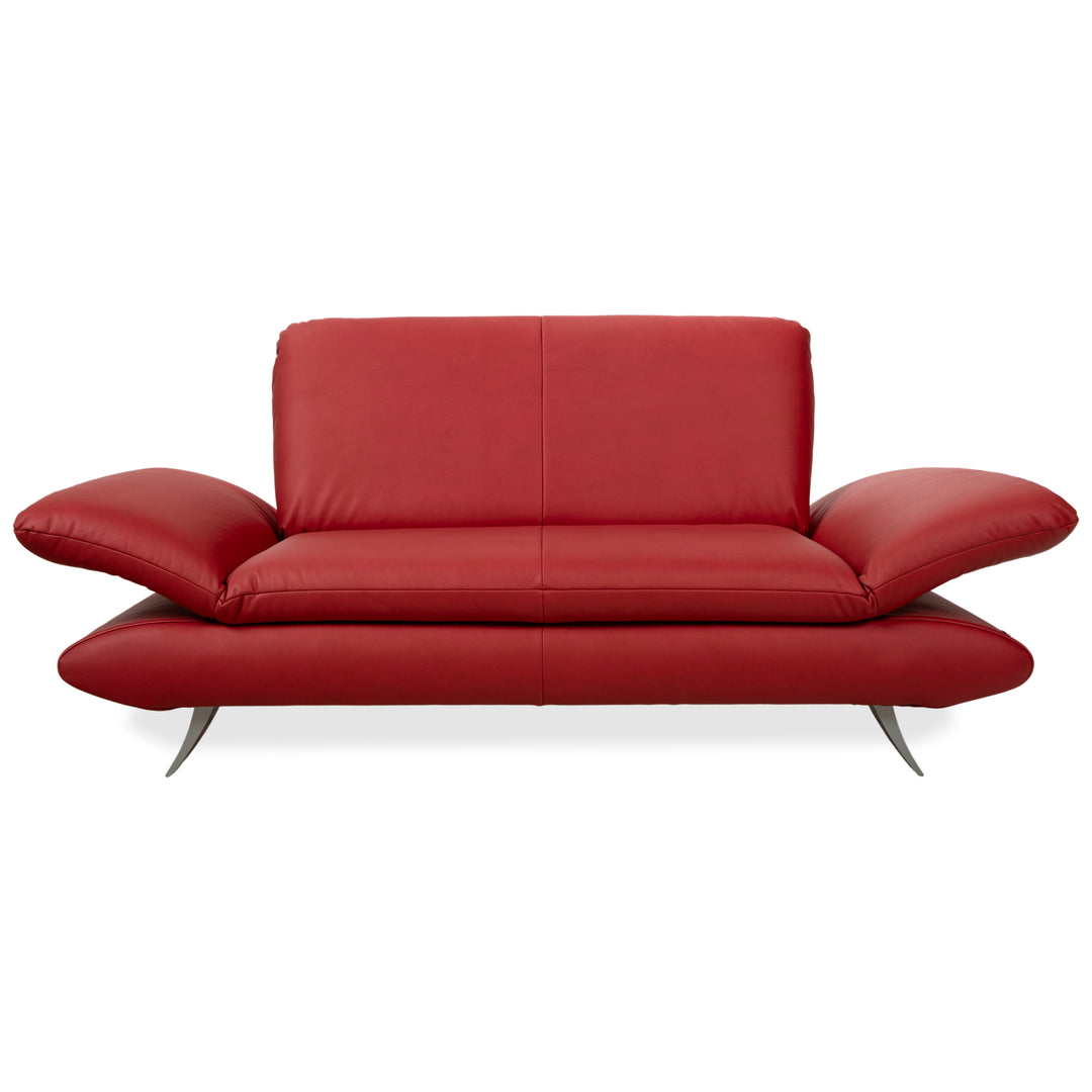 Koinor Rossini veganes Leder Zweisitzer Rot manuelle Funktion Sofa Couch Neubezug GAVIN 107