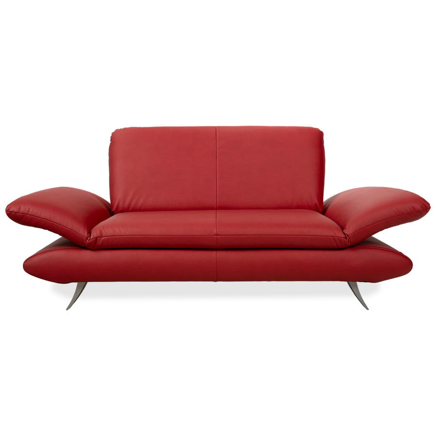 Koinor Rossini veganes Leder Zweisitzer Rot manuelle Funktion Sofa Couch Neubezug GAVIN 107