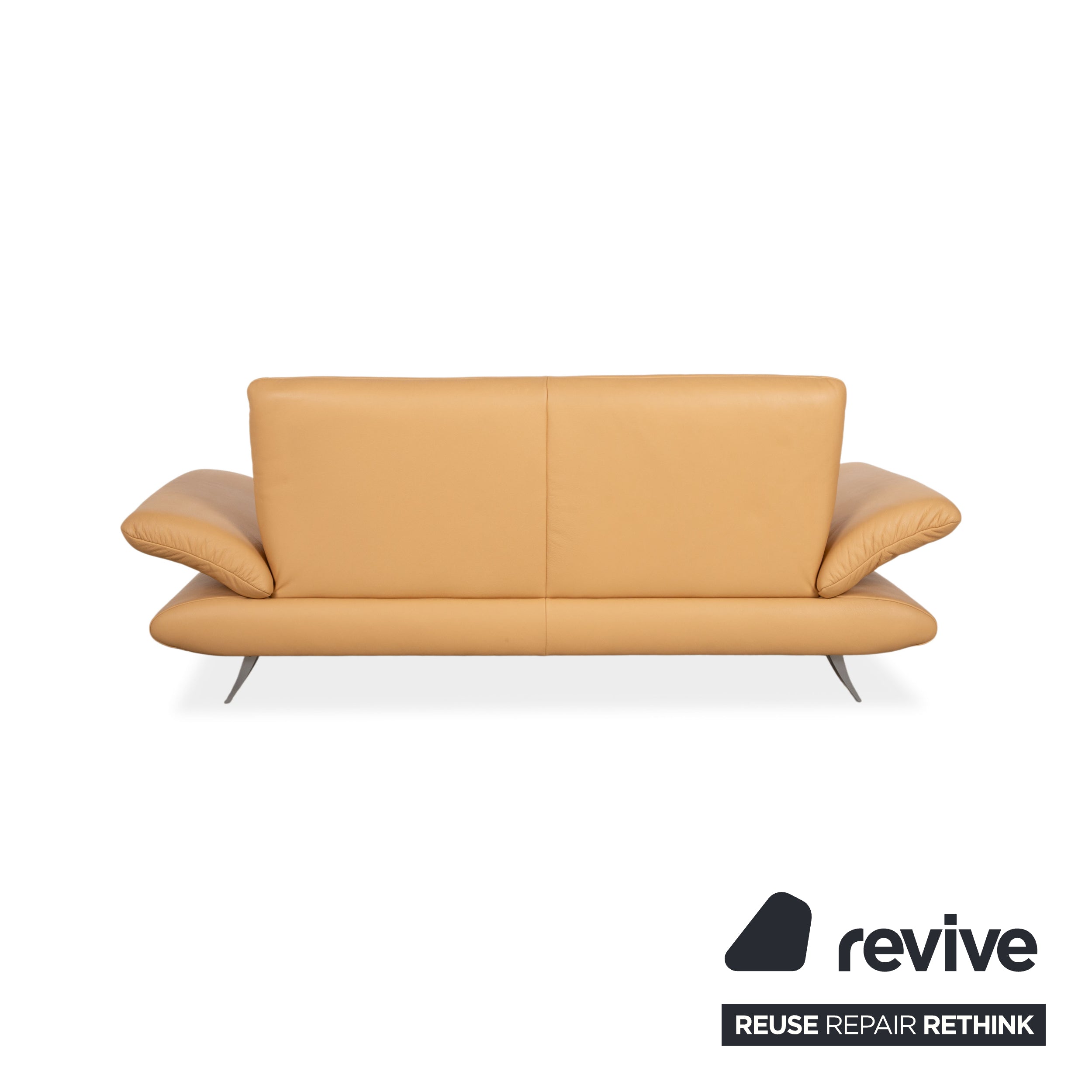 Koinor Rossini Zweisitzer Leder Sofa Aprikot Creme Beige manuelle Funktion Couch