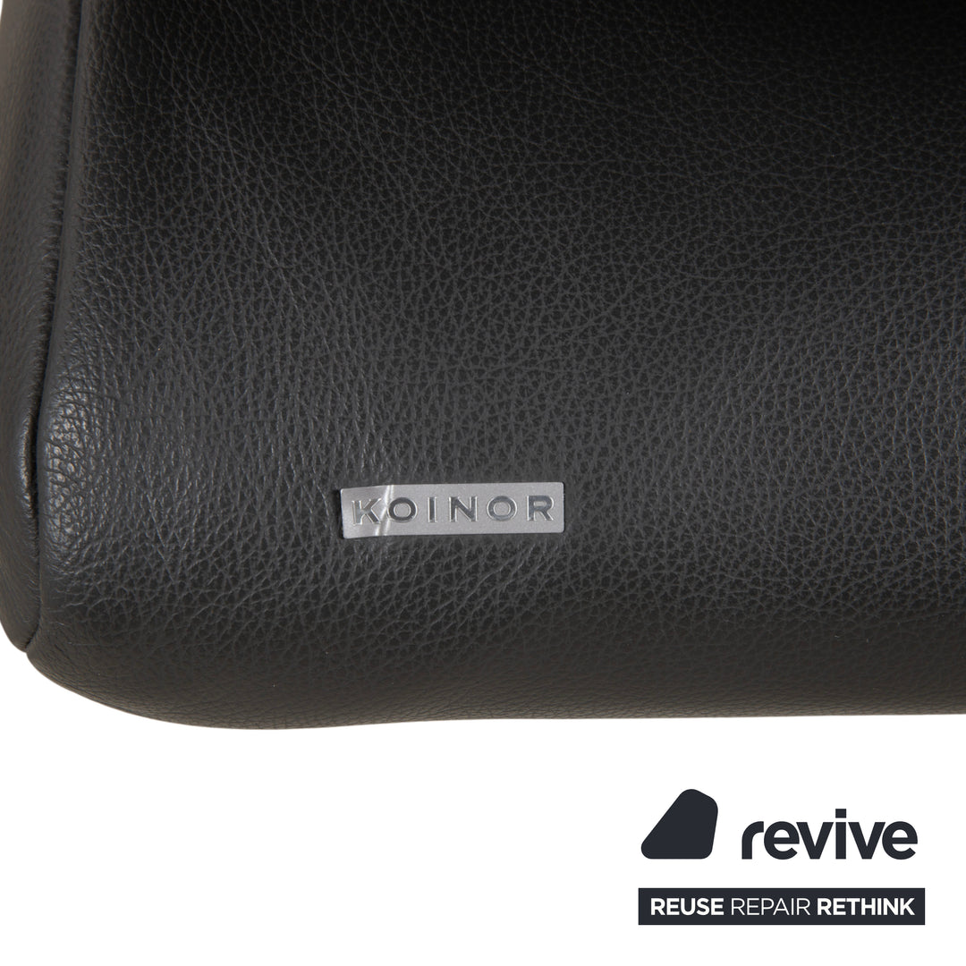 Koinor Rossini Zweisitzer Leder Sofa Schwarz Couch manuelle Funktion