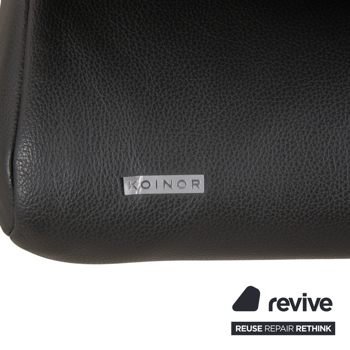 Koinor Rossini Zweisitzer Leder Sofa Schwarz Couch manuelle Funktion