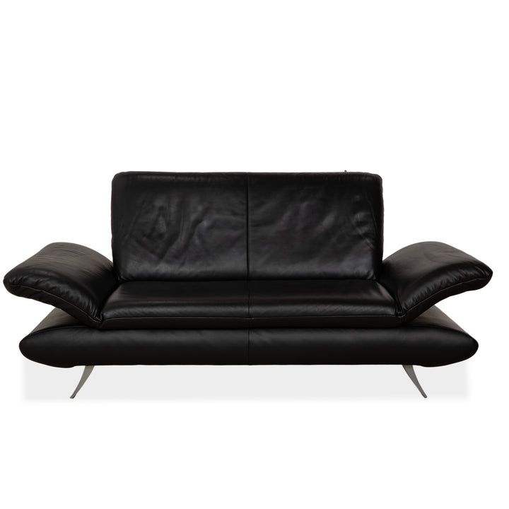 Koinor Rossini Zweisitzer Leder Sofa Schwarz manuelle Funktion Couch