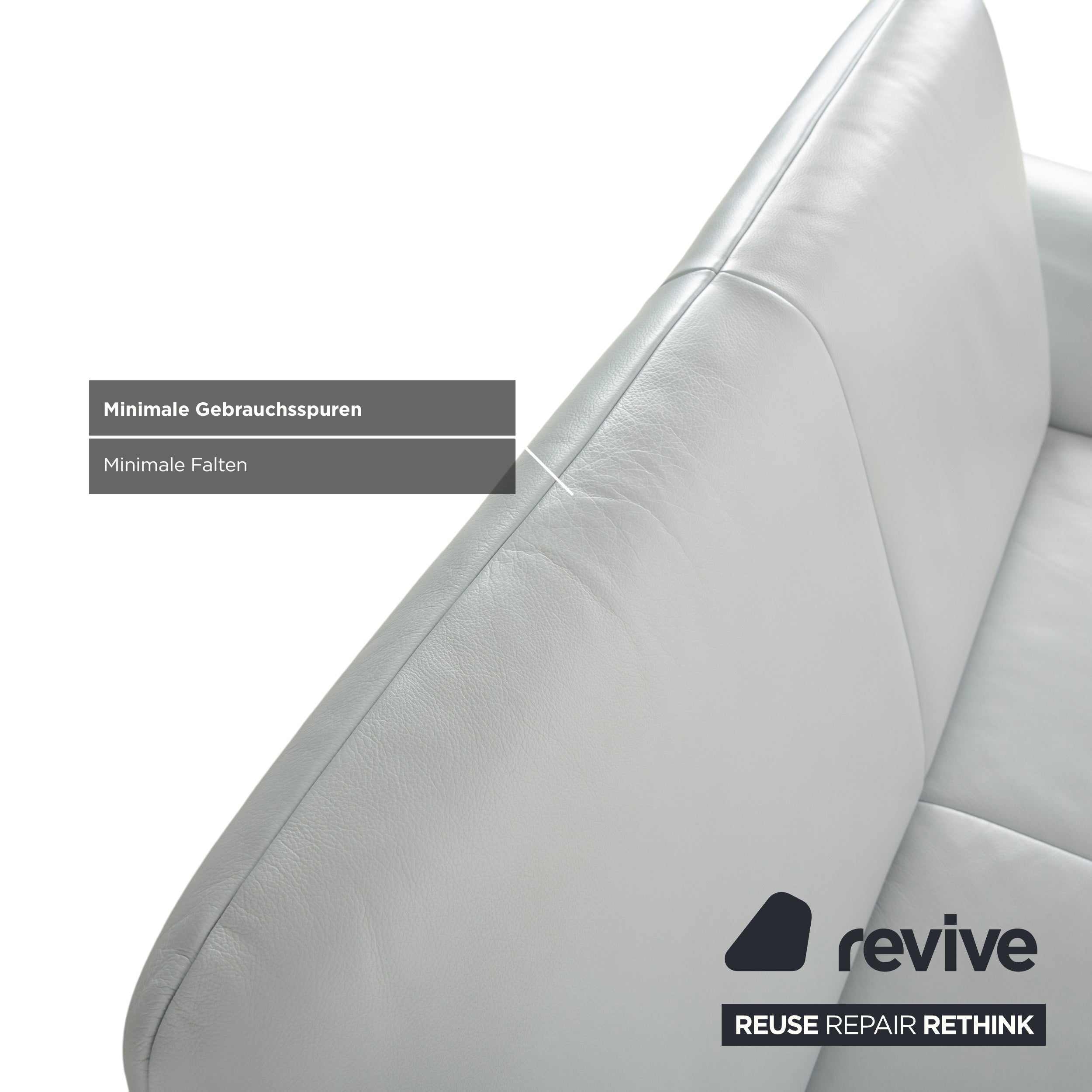 Koinor Rossini Zweisitzer Sofa Hellblau manuelle Funktion