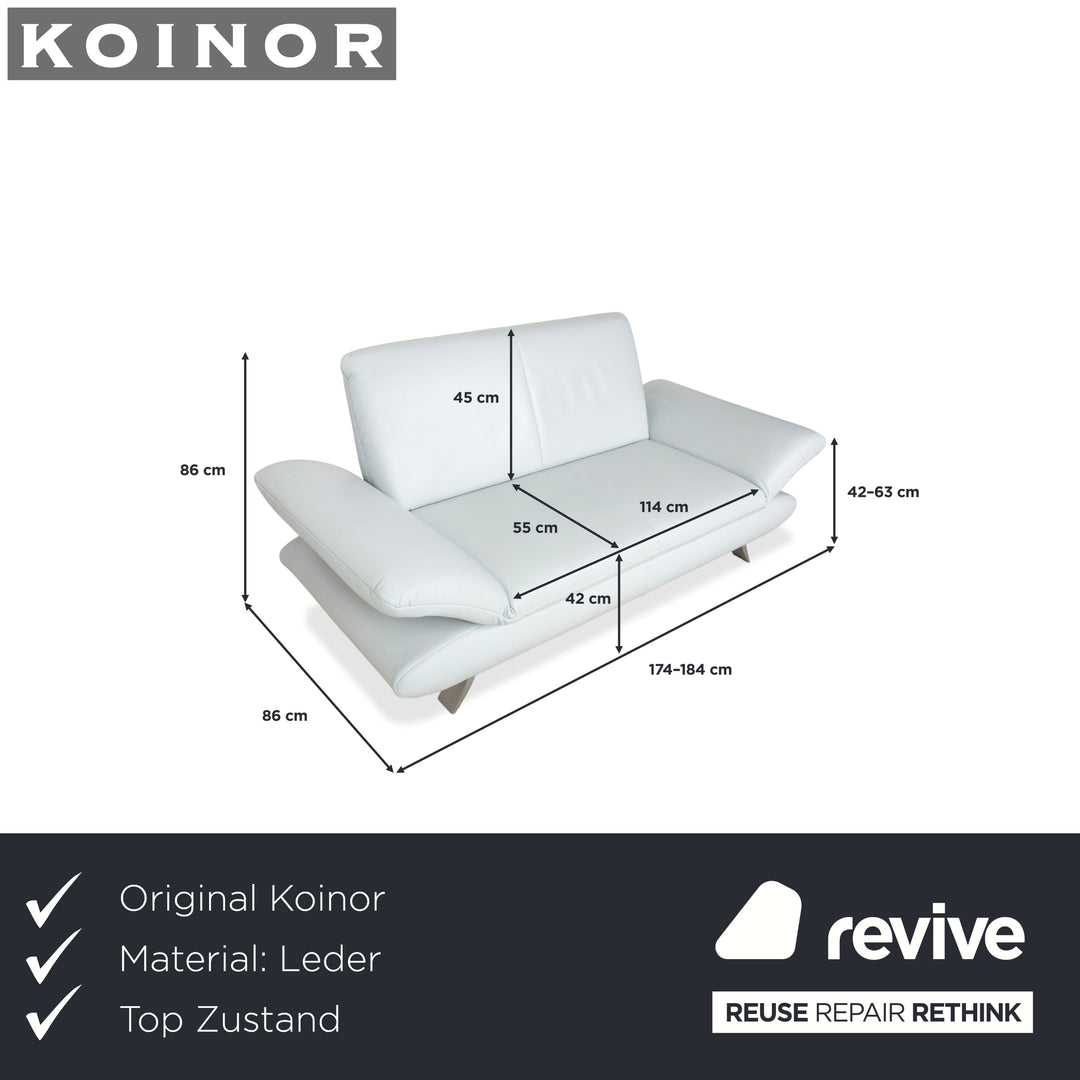 Koinor Rossini Zweisitzer Sofa Hellblau manuelle Funktion