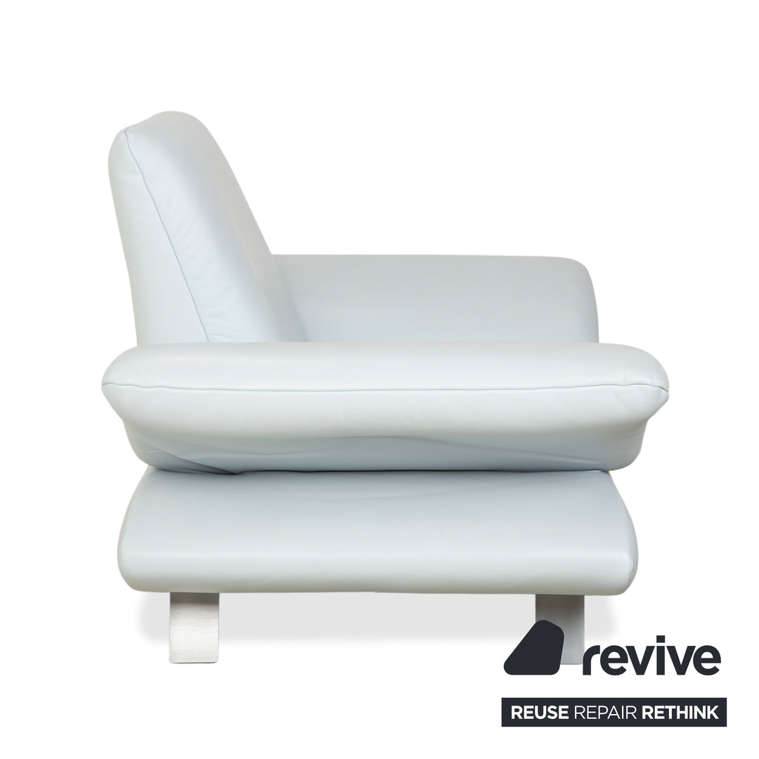 Koinor Rossini Zweisitzer Sofa Sessel Hellblau manuelle Funktion