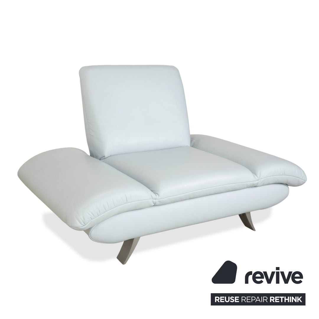 Koinor Rossini Zweisitzer Sofa Sessel Hellblau manuelle Funktion