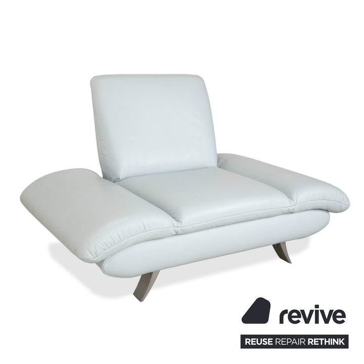 Koinor Rossini Zweisitzer Sofa Sessel Hellblau manuelle Funktion