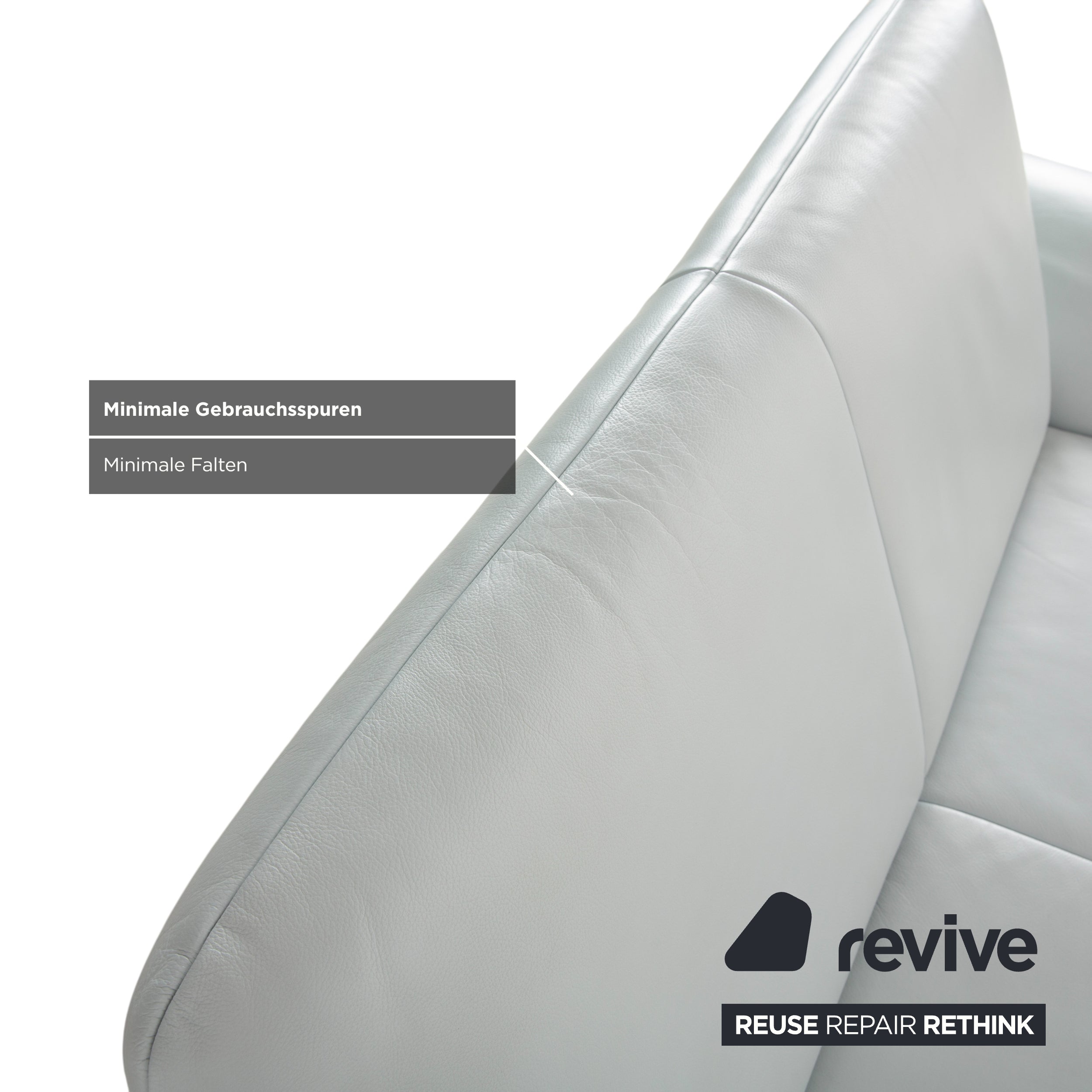 Koinor Rossini Zweisitzer Sofa Sessel Hellblau manuelle Funktion