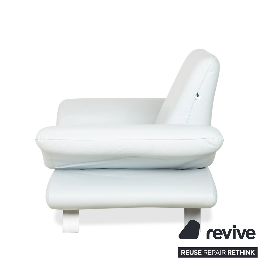 Koinor Rossini Zweisitzer Sofa Sessel Hellblau manuelle Funktion